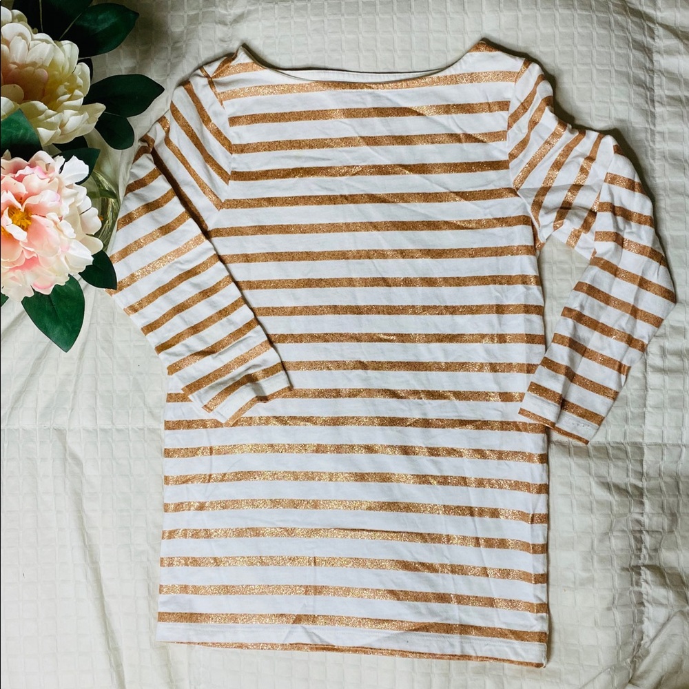 🌸Crazy 8 Girls Gold/Cream Top